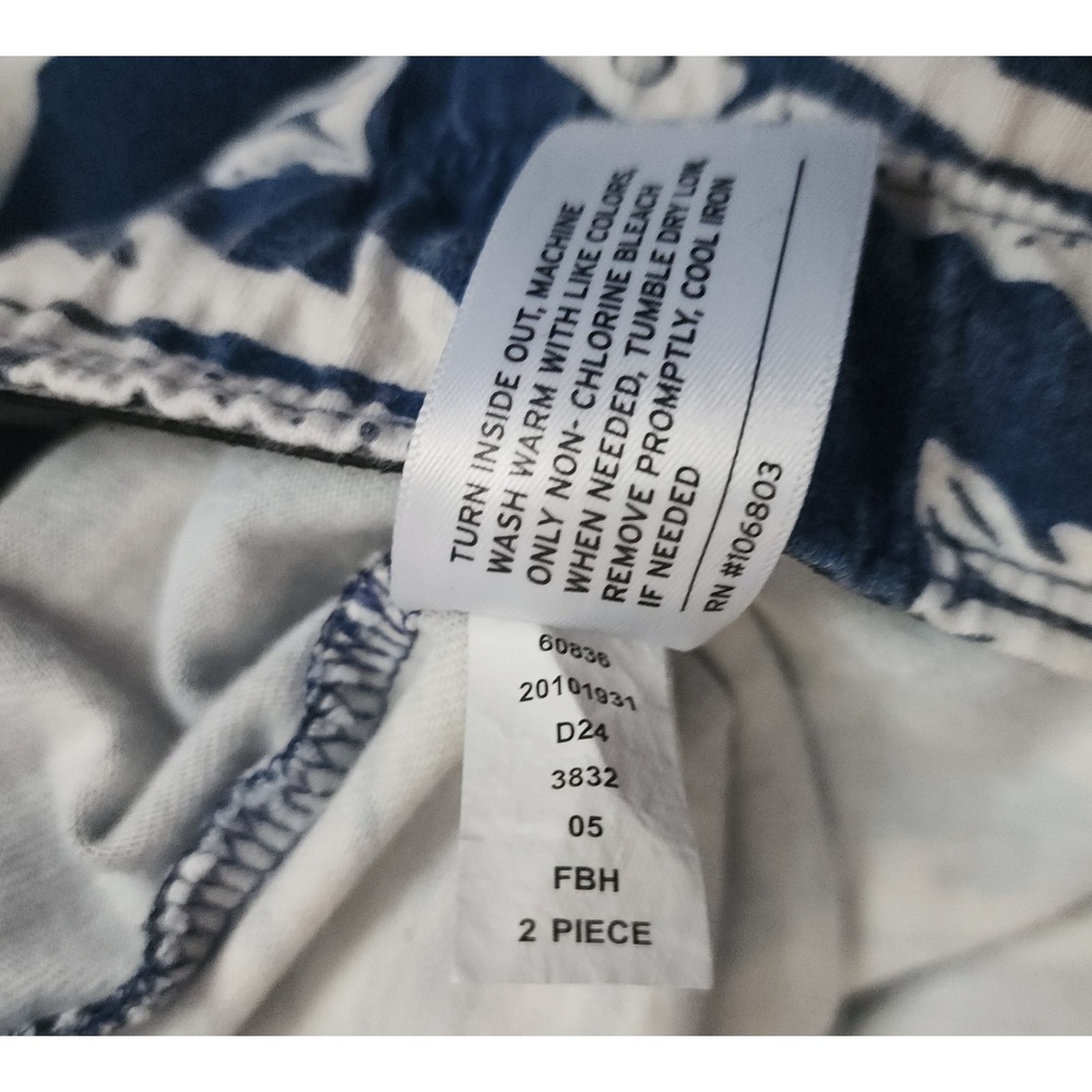 Duluth Trading Co Sleep Shorts Mens XL Blue Fish Print Cotton Knit Lounge Wear - Picture 7 of 8